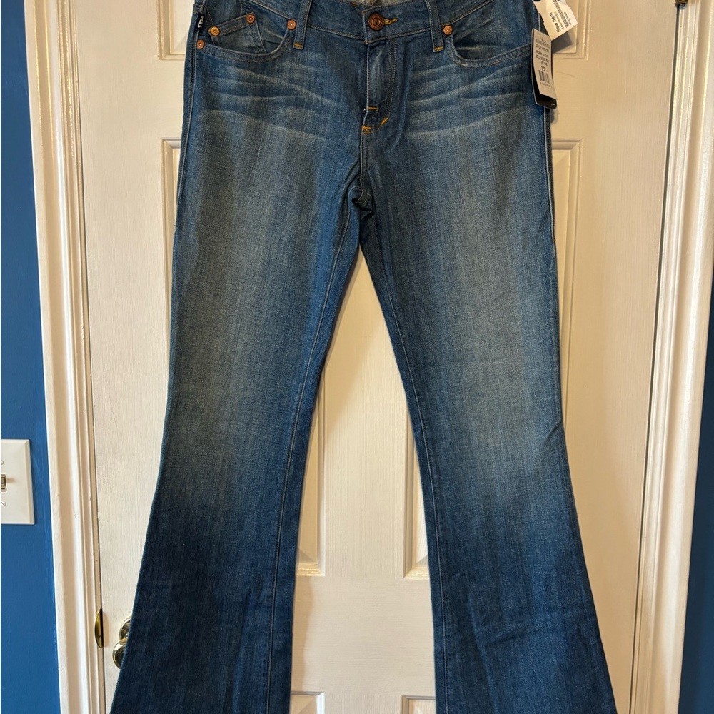 Rock & Republic Blue Flare Wide Leg Jeans
